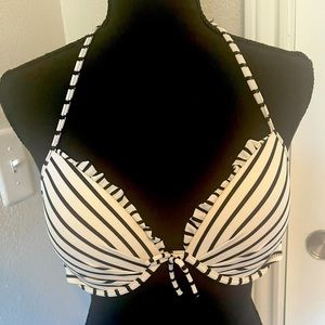 Black & White Striped Bikini